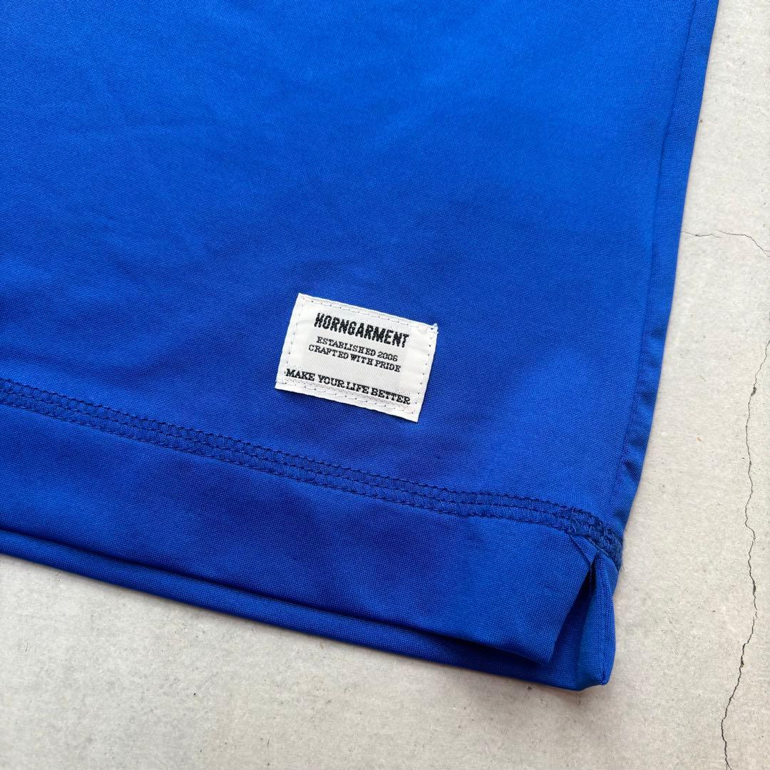 【美品】HORN GARMENT スターラインロゴ モックネック Tシャツ 46
