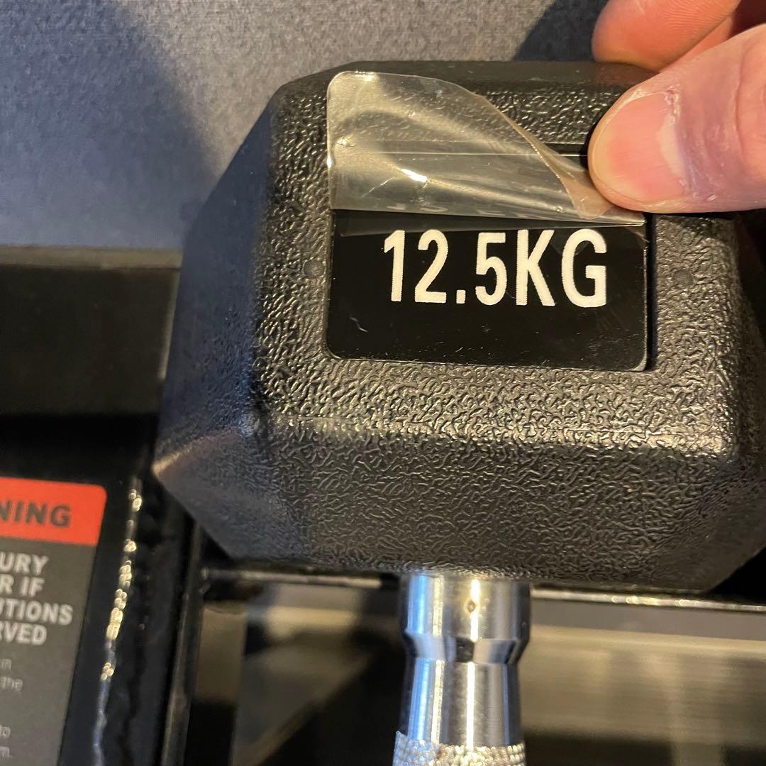 【引取限定】ヘックスダンベルセット 12.5kg-30kg ラック付き