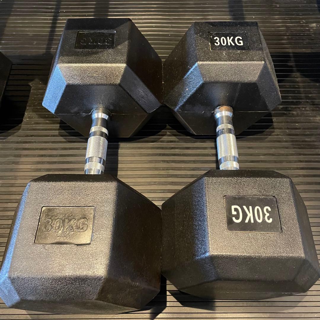 【引取限定】ヘックスダンベルセット 12.5kg-30kg ラック付き