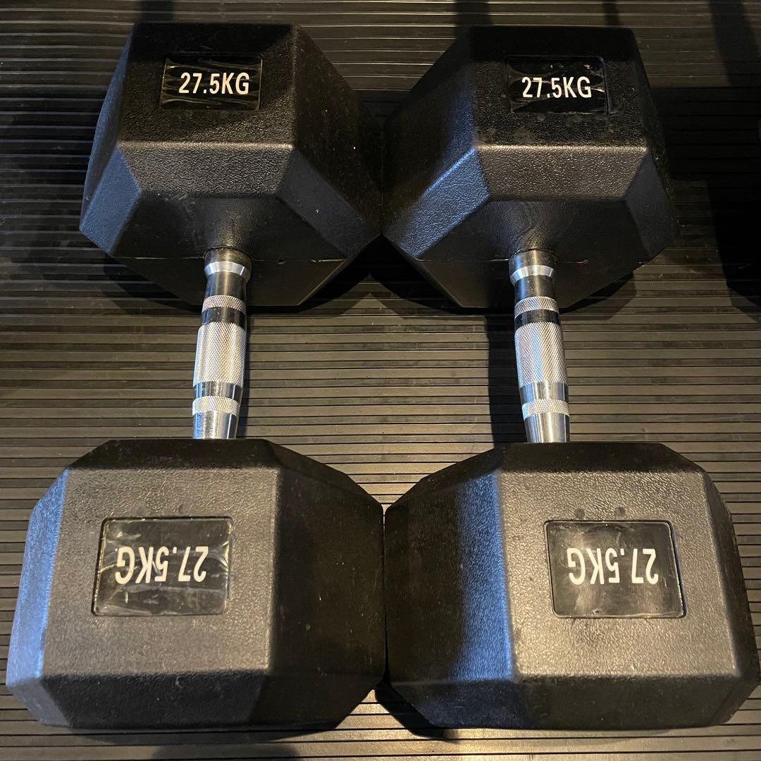 【引取限定】ヘックスダンベルセット 12.5kg-30kg ラック付き