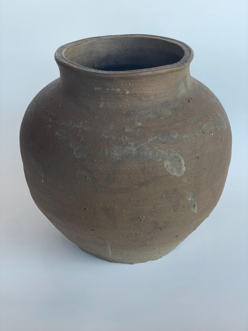 古備前 江戸 焼締 種壺 自然釉 時代 骨董 花器 古壺 種つぼ 古陶 壺 甕