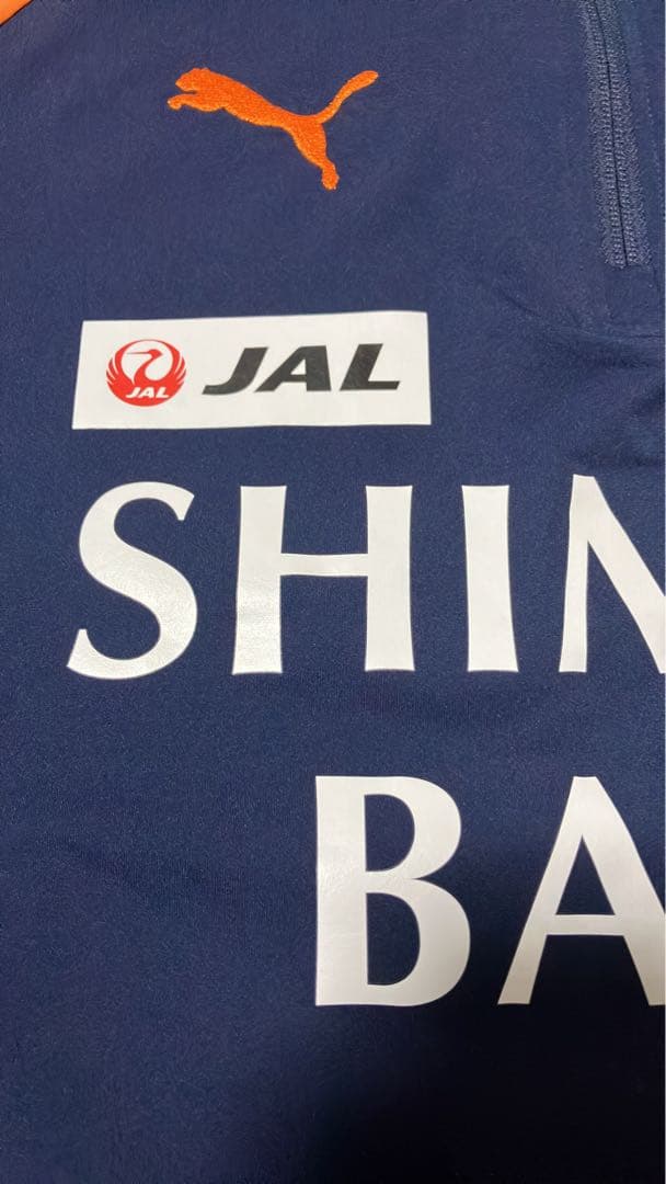 清水エスパルス　公式戦用1/4ハーフジップトップ　トレーニングパンツ　XL 上下