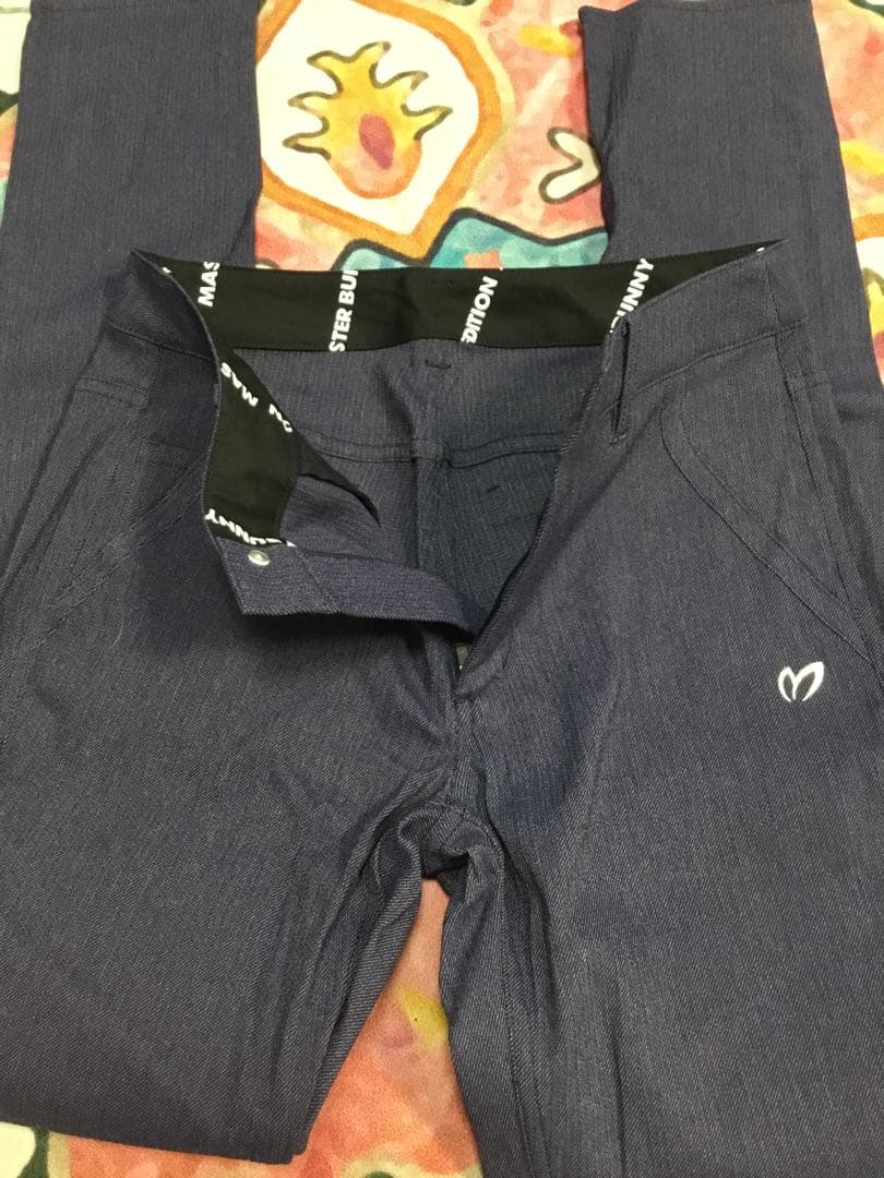 ネイビー スリムフィットパンツ レディース