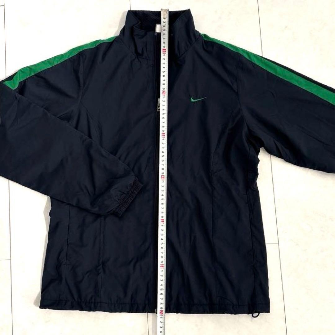 00s NIKE レディースネイビートスポーツウェア上下セットアップ刺繍ロゴ