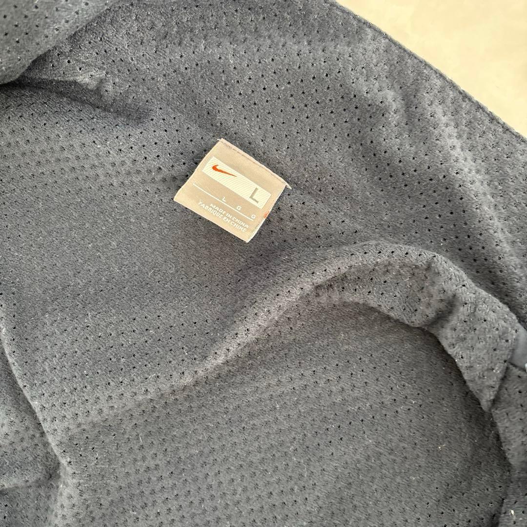 00s NIKE レディースネイビートスポーツウェア上下セットアップ刺繍ロゴ
