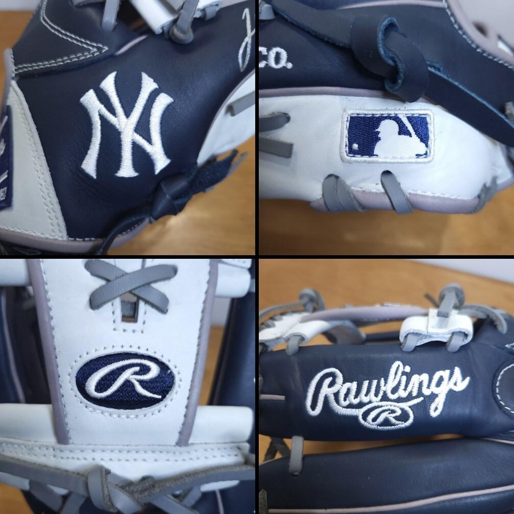 ローリングス NY ヤンキース MLBコラボグラブ 美品 内野用 軟式グローブ