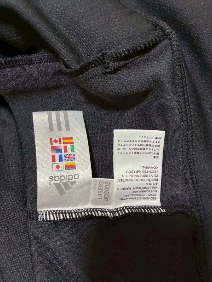 adidas アディダス　ジャージトップス　ジップアップパーカー　黒　M