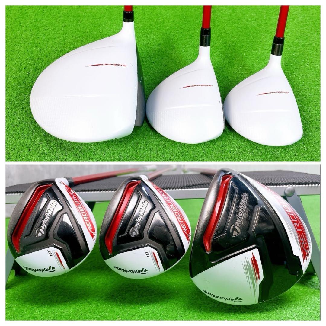 テーラーメイド エアロバーナー ゴルフクラブ メンズ セット 右打ち 12本