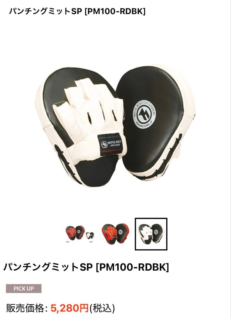 イサミISAMI☆ MARTIALWORLDミットセット　グローブおまけ