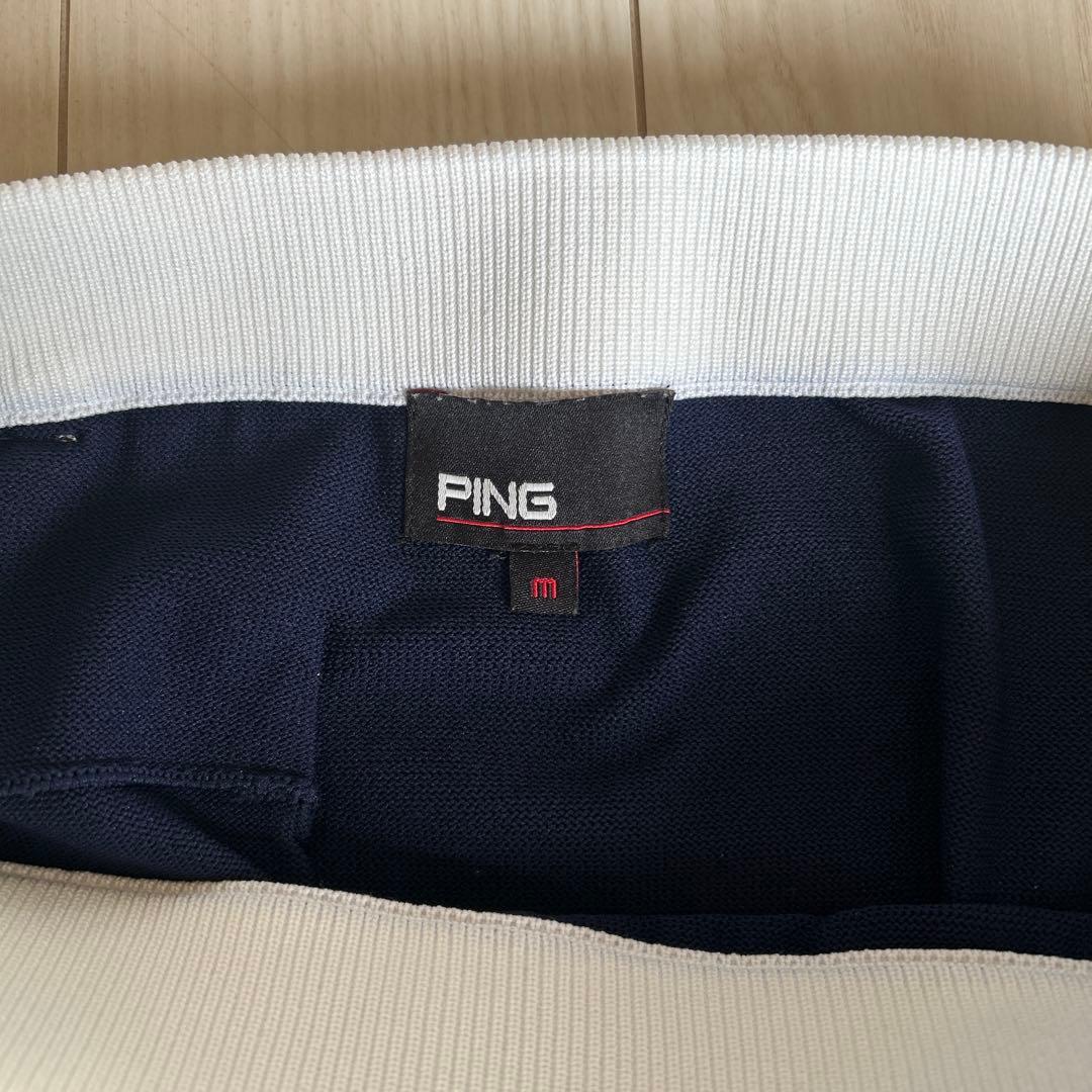 PING スリーブレストップスとスカートセット ネイビー　Mサイズ
