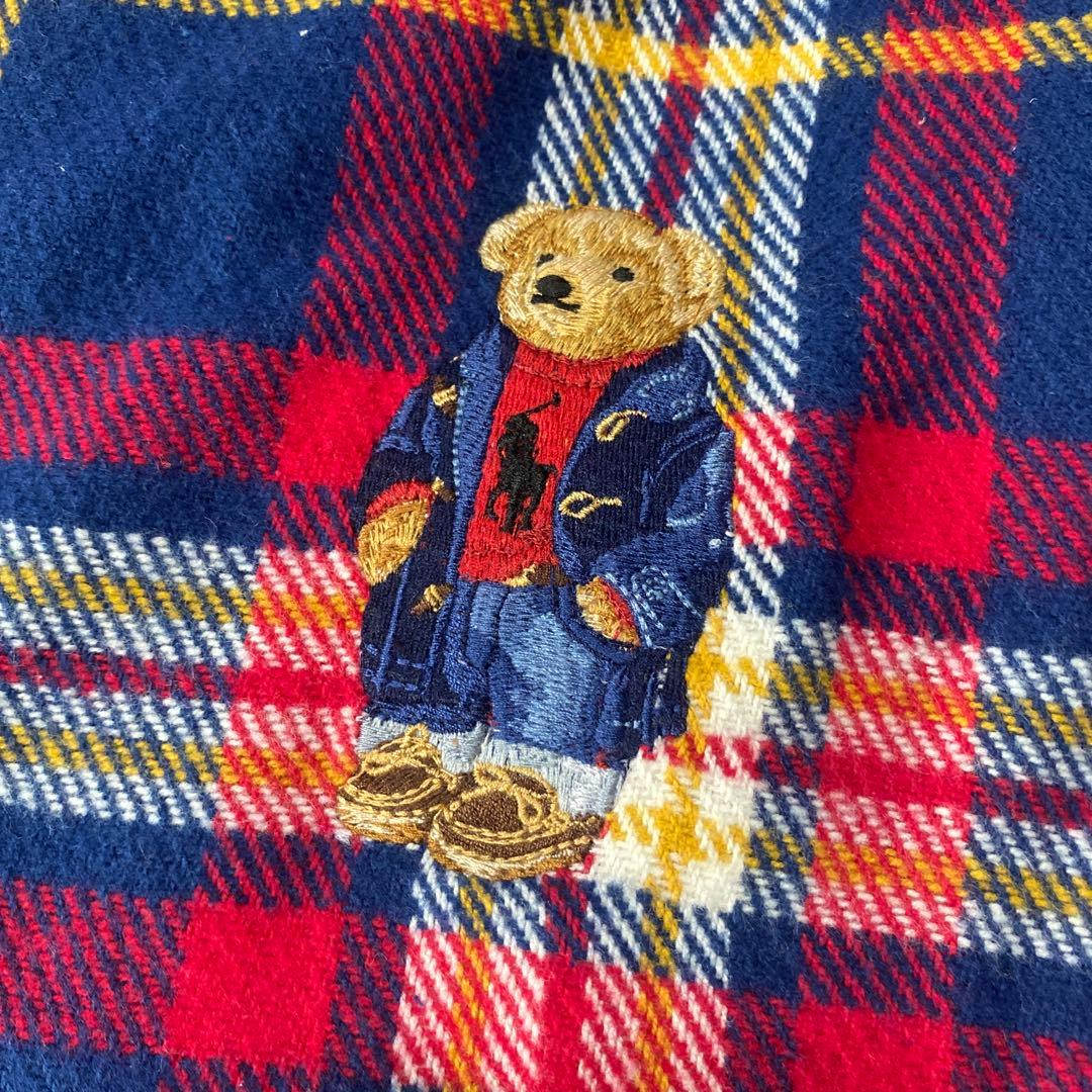 ポロベア ブランケット Ralph Lauren 刺繍 チェック