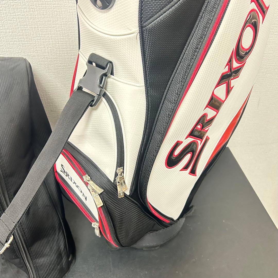 SRIXON スリクソン キャディバッグ 9型 ホワイト×ブラック×レッド
