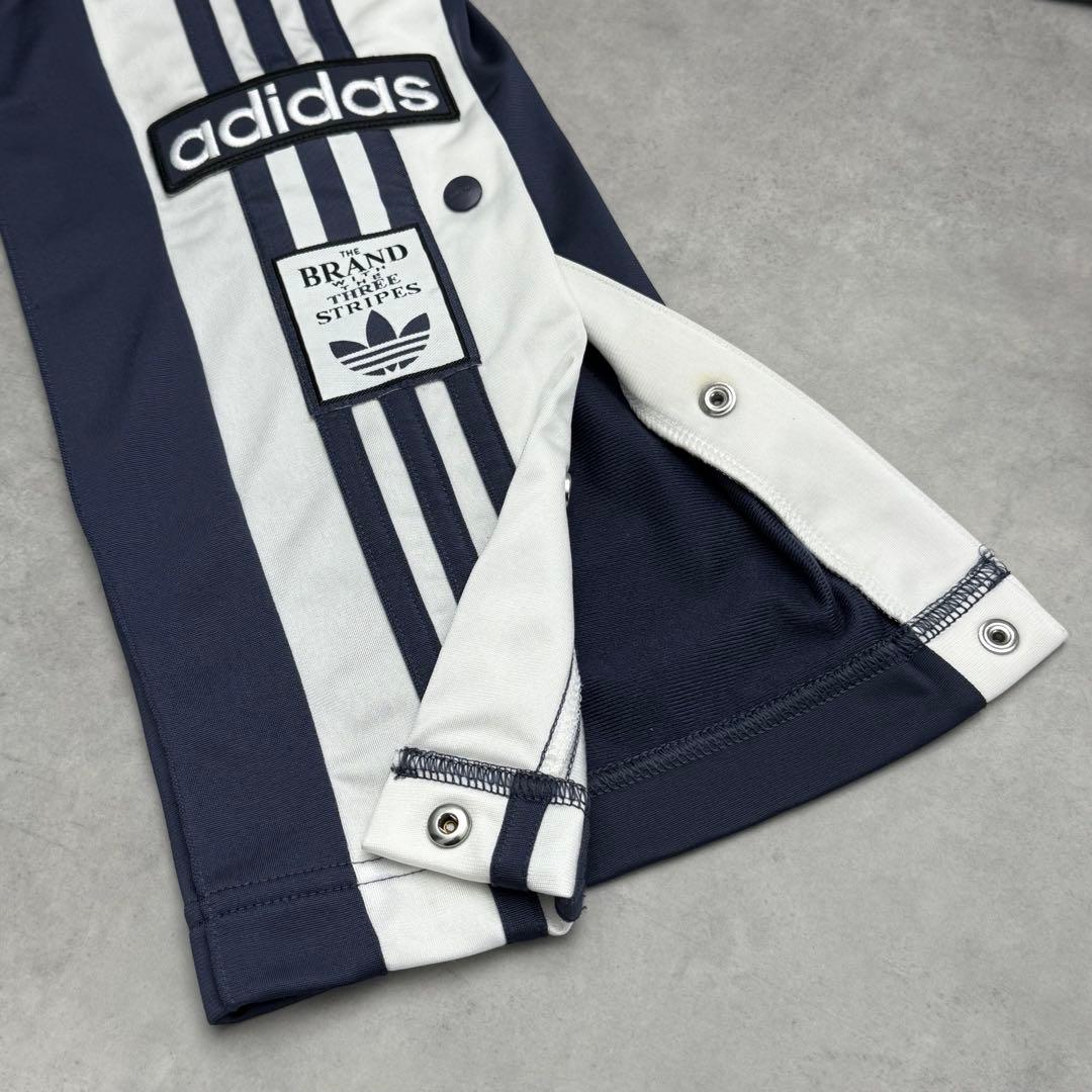 adidas アディダス アディブレイクトラックパンツ ネイビーグレー M