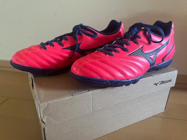 MizunoMoreliaNeo サッカーシューズ レッド/ネイビ25.5cm