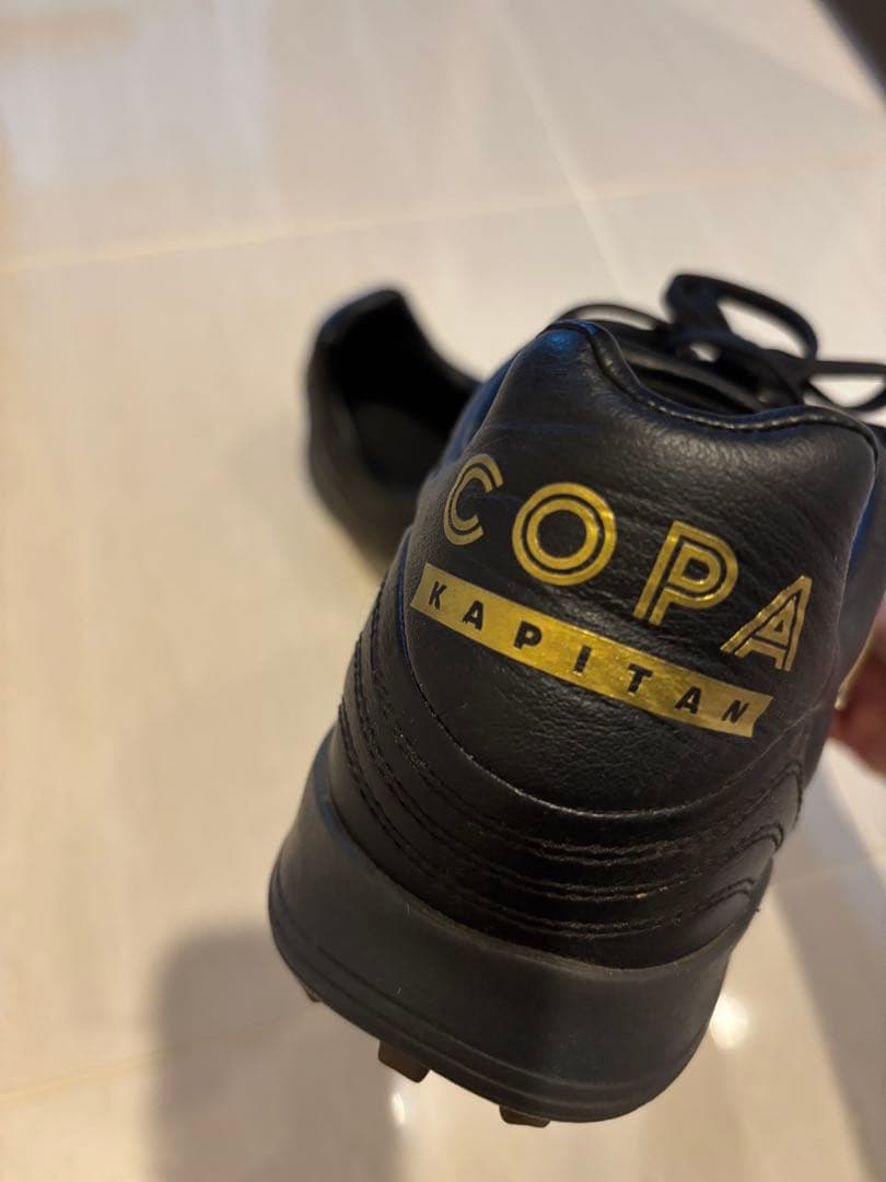 【メンズ】美品 adidas レザー サッカースパイク 黒 26.5cm