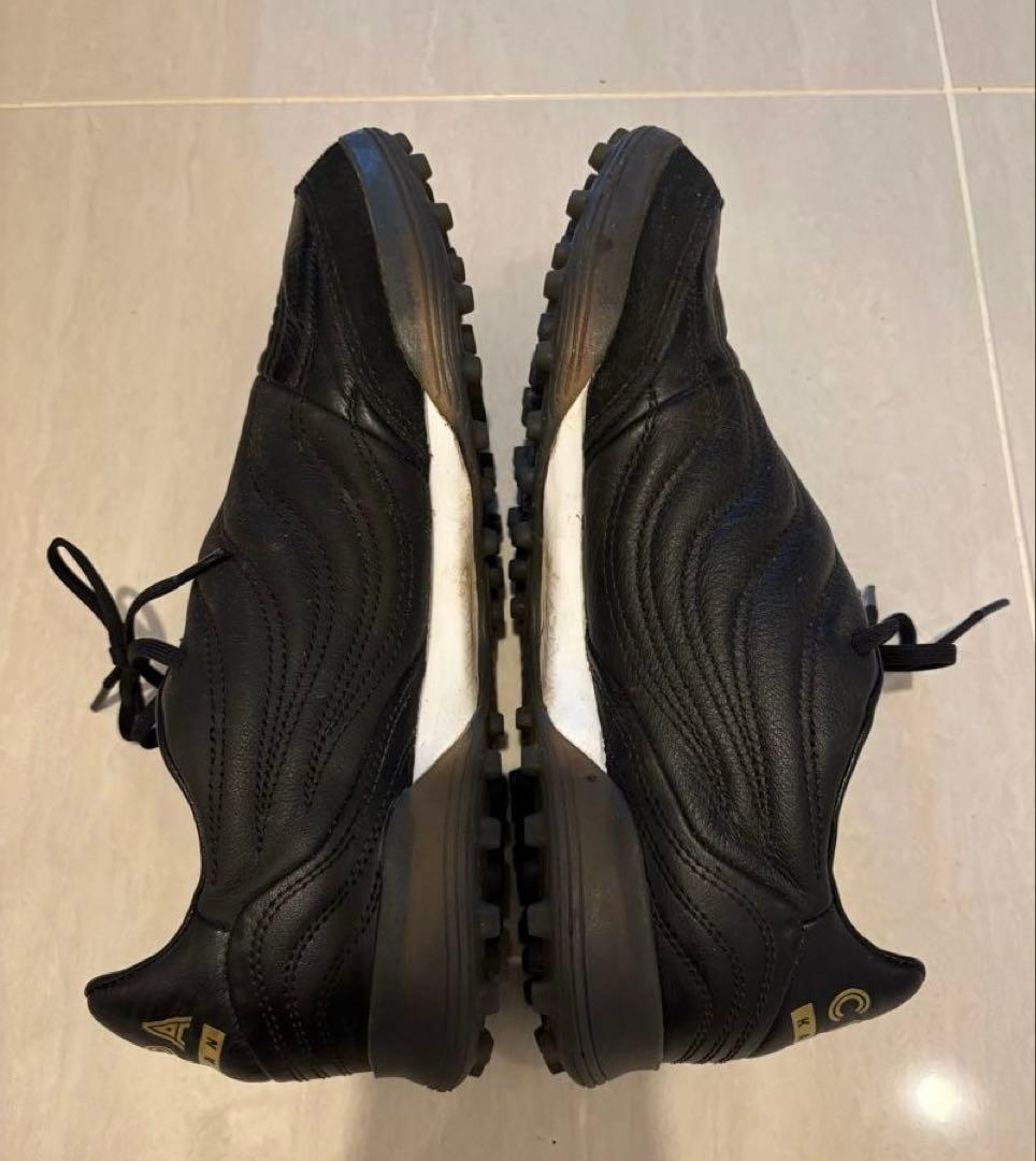 【メンズ】美品 adidas レザー サッカースパイク 黒 26.5cm