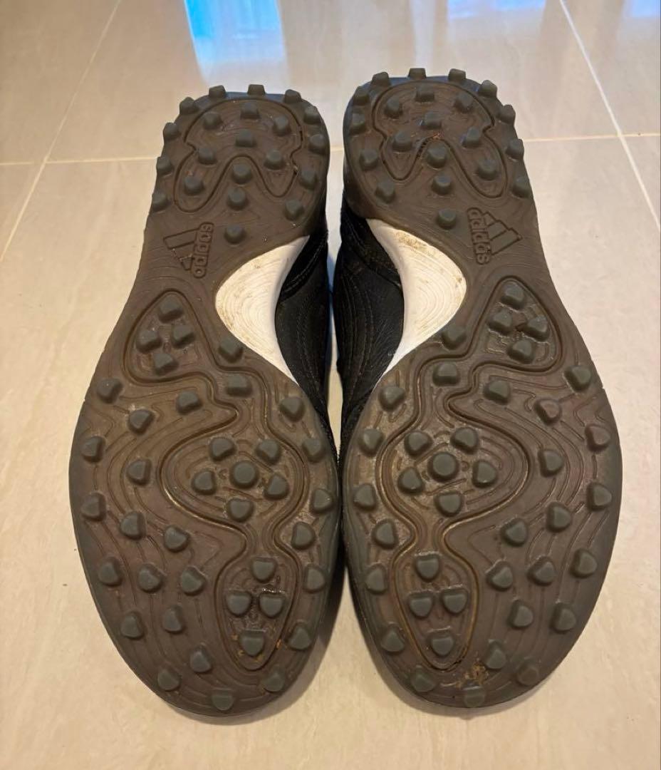 【メンズ】美品 adidas レザー サッカースパイク 黒 26.5cm
