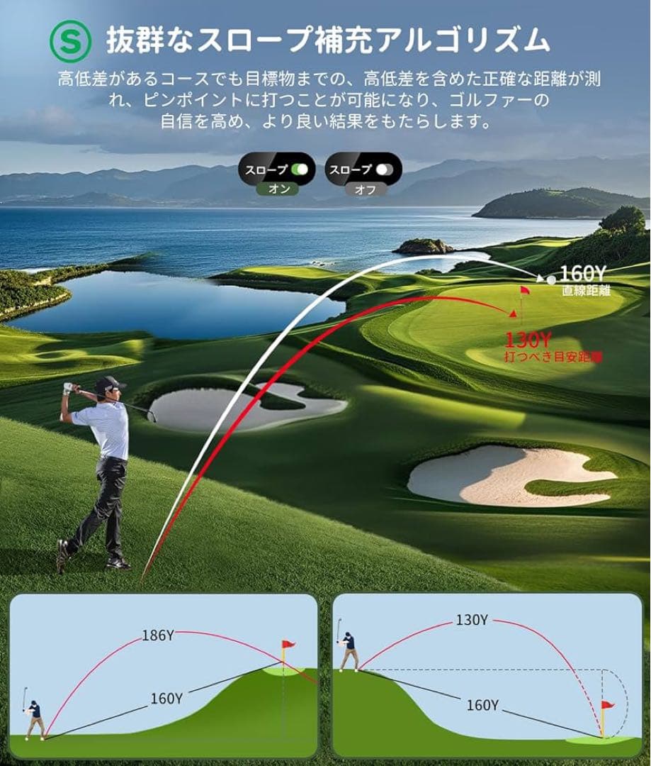 FastDeer ゴルフ用距離計 S2