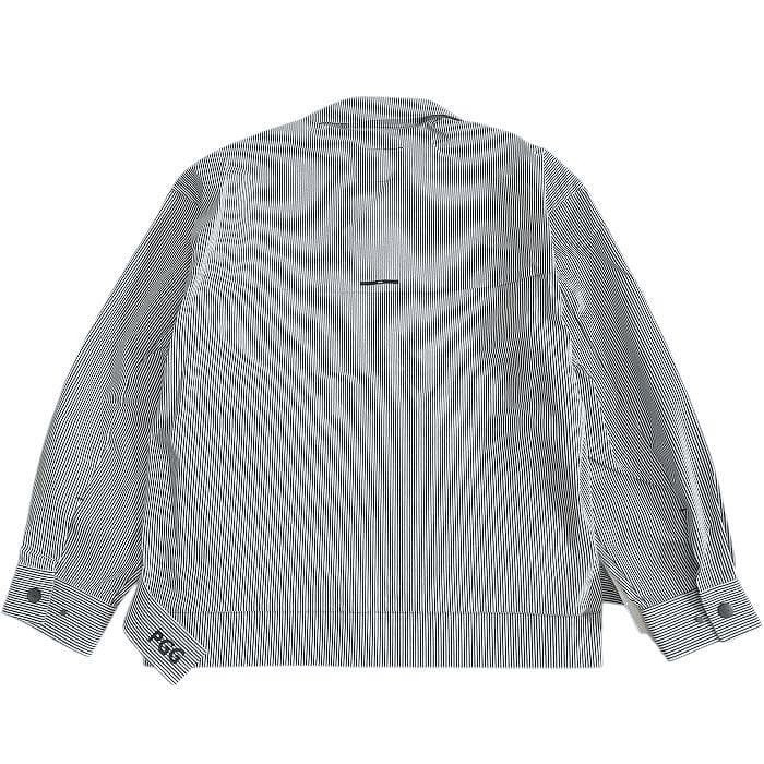 PGG× Lee ゴルフ デニム ストライプ柄 ストレッチ ブルゾン ウェア M