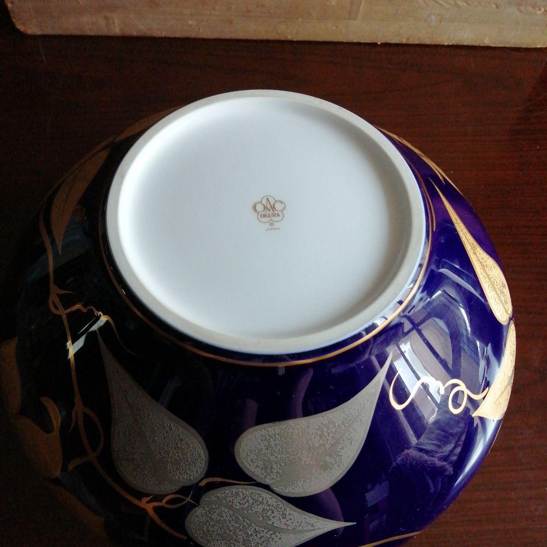 大倉陶苑　金銀彩花紋花瓶　30cm