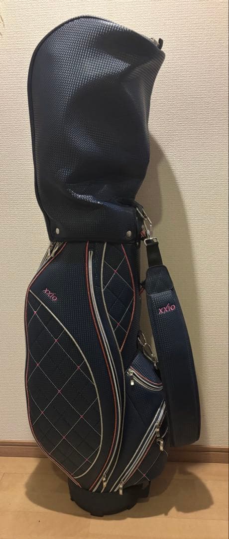 XXIO ゴルフバッグ ネイビー ダイヤモンドキルティング