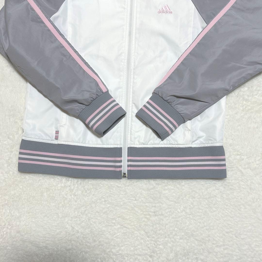 00s adidas ウインドブレーカー セットアップ y2k 白/灰 M