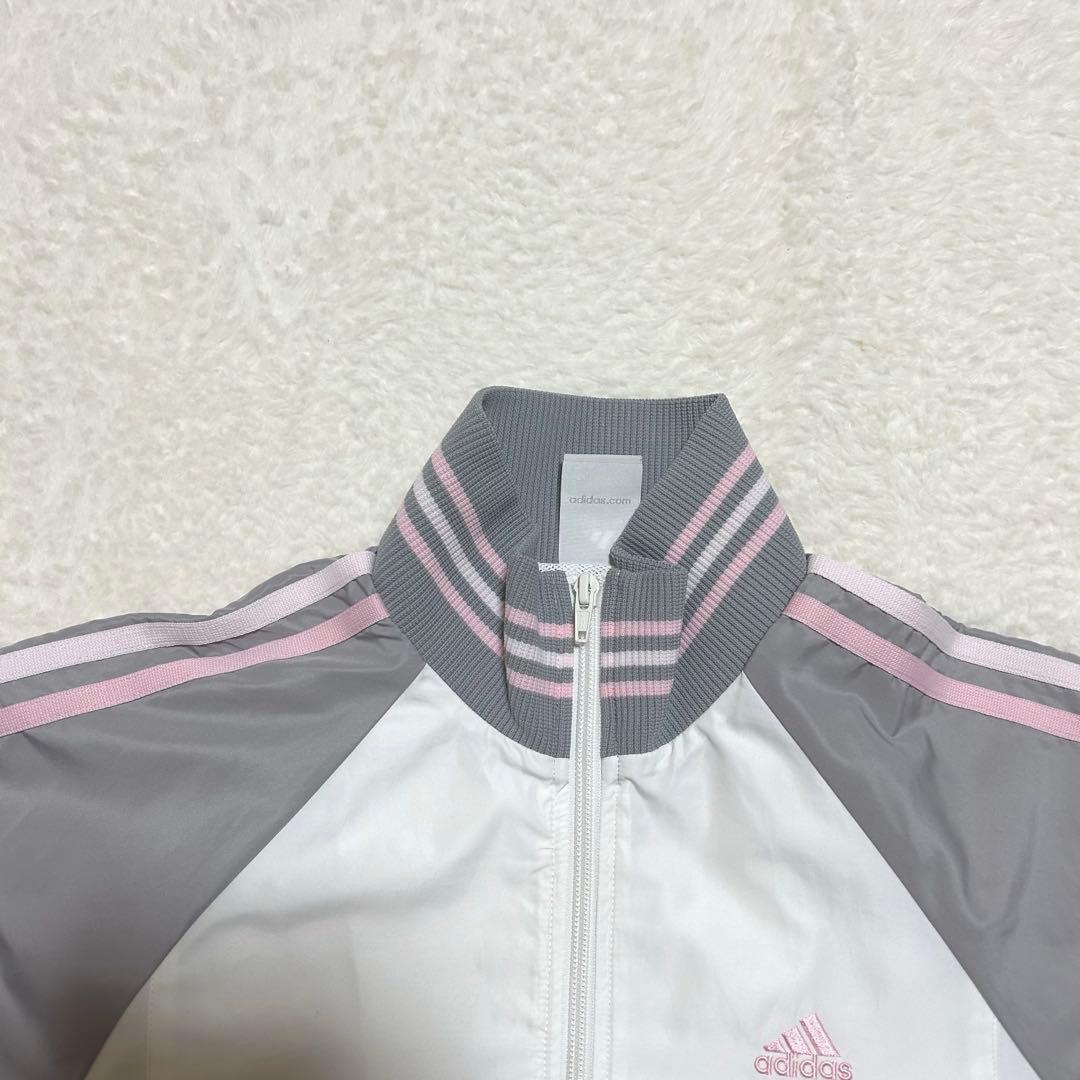 00s adidas ウインドブレーカー セットアップ y2k 白/灰 M