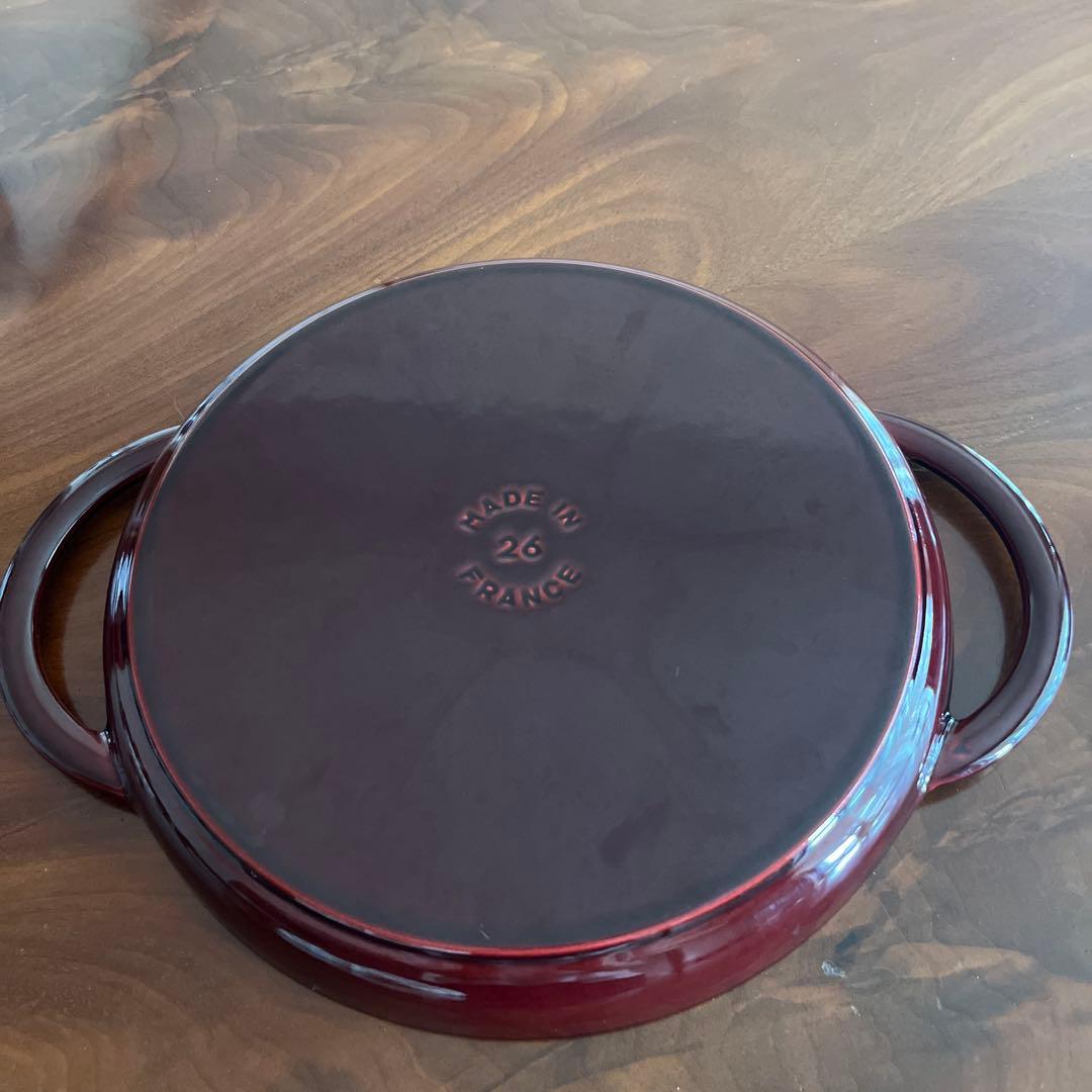 最終値下げ　STAUB グリルパン　26 グレナディンレッド