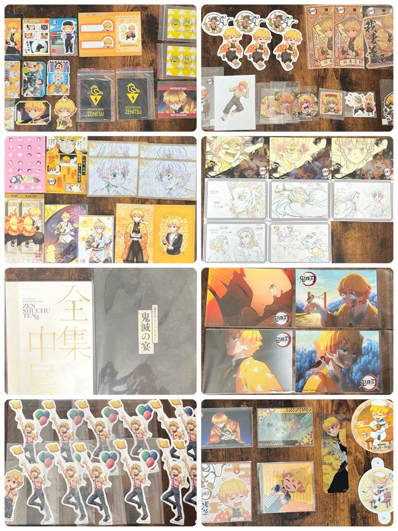 鬼滅の刃　我妻善逸　フィギュア 缶バッジ 他 グッズ　纏め売り　約130点以上