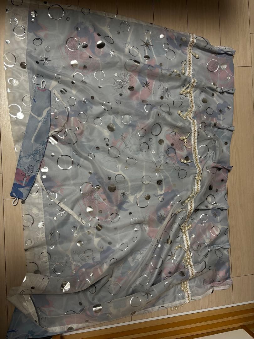 アリエル　カーテン　二重遮光カーテン　ベルメゾン　100×91cm 2枚セット