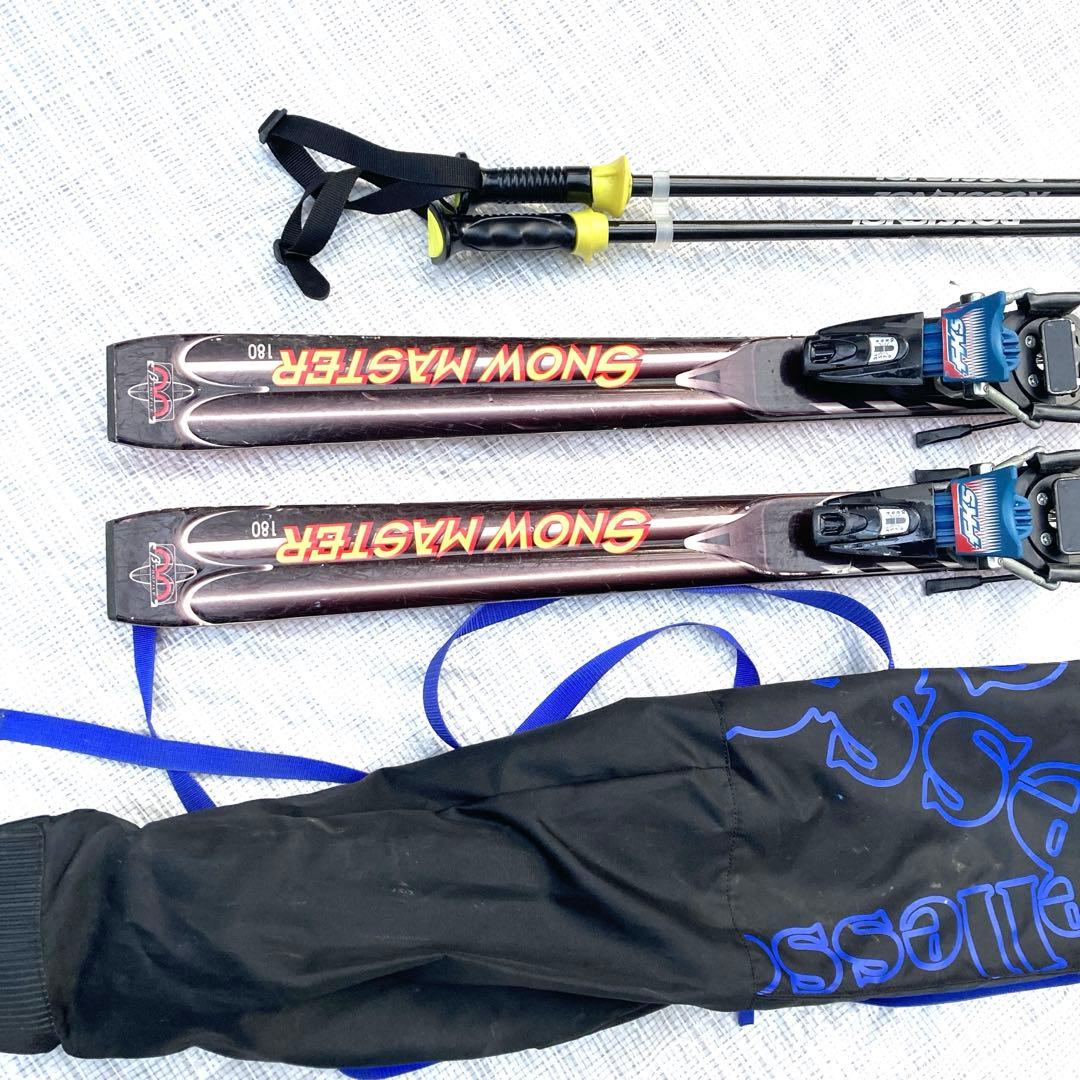 ATOMIC スキー 180cm & ROSSIGNOL ポール 128cm