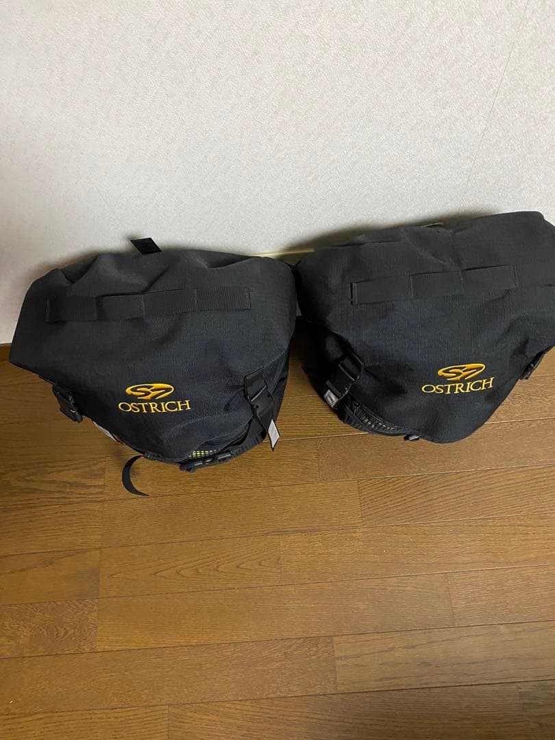 OSTRICH バックパック 黒 リフレクター付き2個セット　ボトルホルダー付き