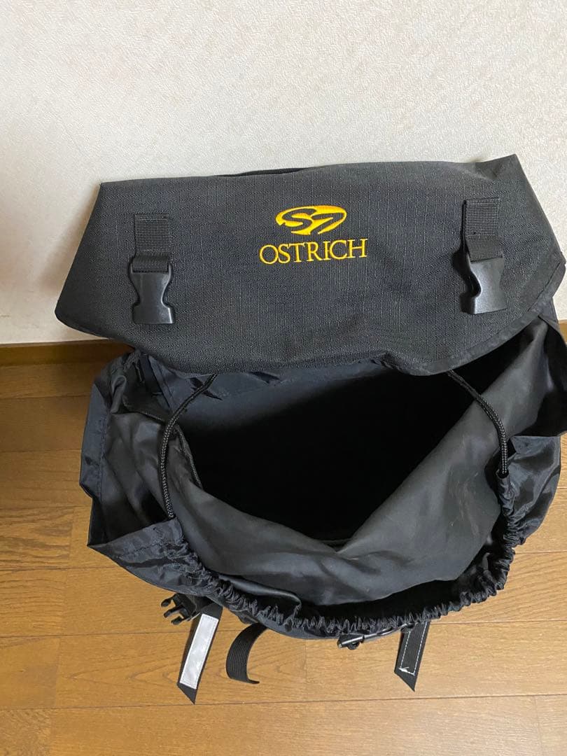 OSTRICH バックパック 黒 リフレクター付き2個セット　ボトルホルダー付き
