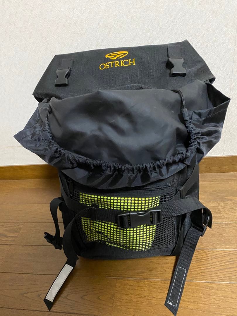 OSTRICH バックパック 黒 リフレクター付き2個セット　ボトルホルダー付き