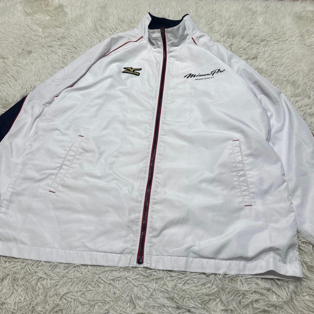 MIZUNO PRO ウィンドブレーカー　上下セット　セットアップ　白　XL