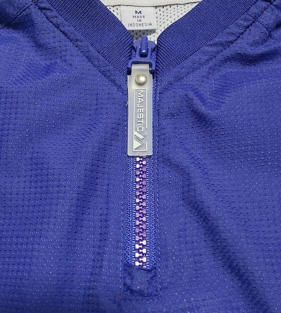 美品【Majestic】ロサンゼルス ドジャース ハーフジップ プルオーバー M