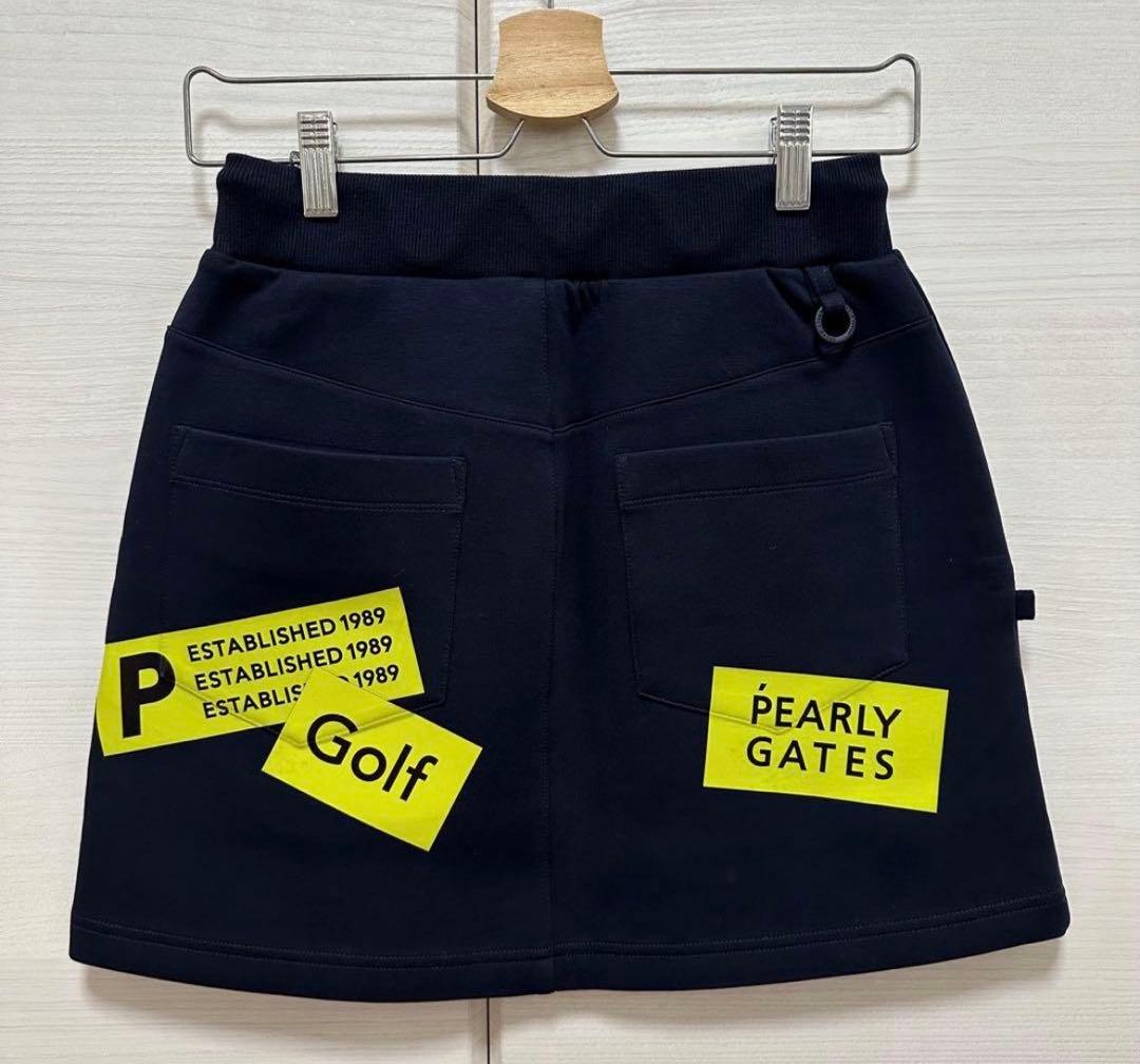 【美品】PEARLY GATES スカート ゴルフ レディース ダークネイビー