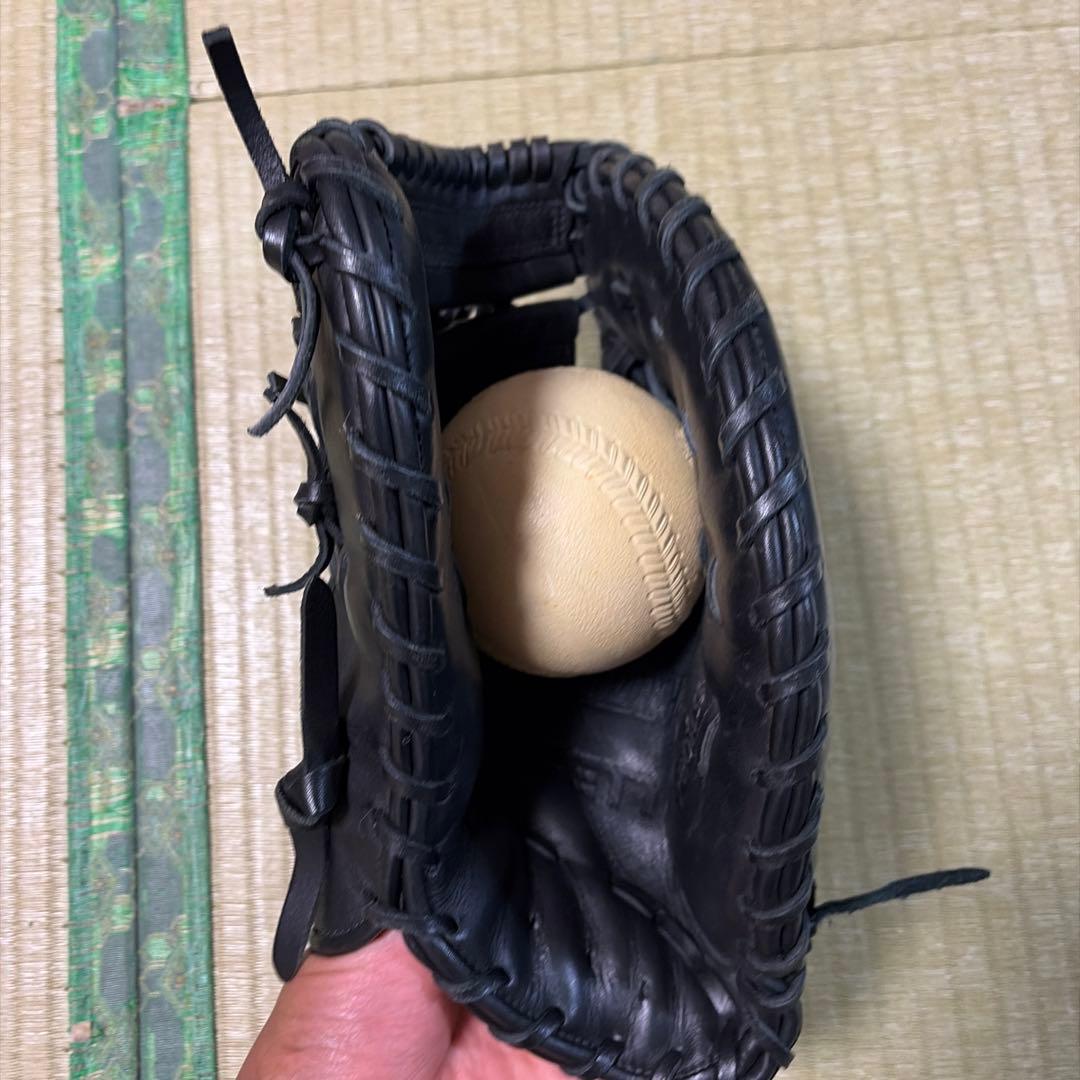 ZETT ブラック 軟式ファーストミット