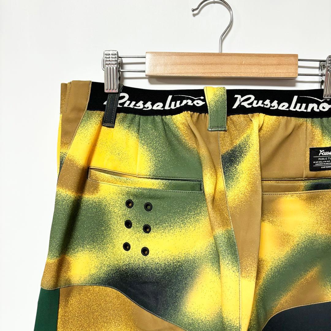 ラッセルノ ゴルフ ストレッチ スキニー カーゴ ロングパンツ カーキ 2XL
