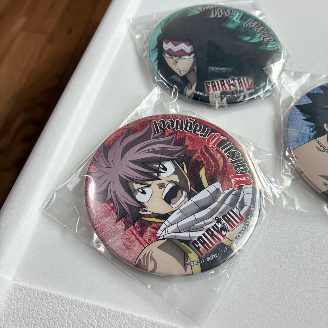 限定品★未使用品★FAIRY TAIL★ナツ等★ビッグ缶バッジ★三洋堂書店