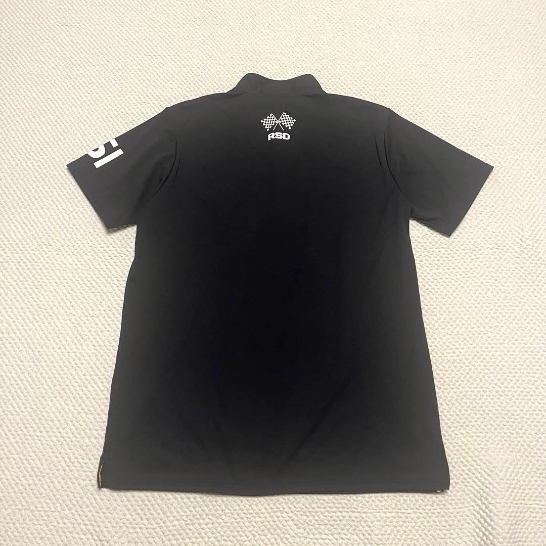 ［美品］rough & swell ゴルフウェア 半袖 ロゴ ブラック M