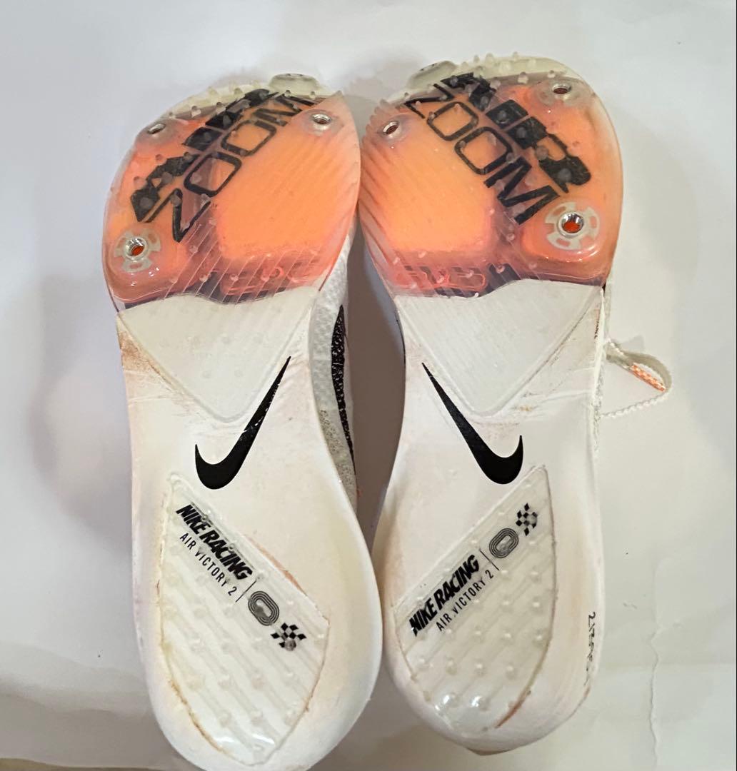 NIKEエアズームXビクトリー2プロトタイプホワイトトータルオレンジ25.5cm