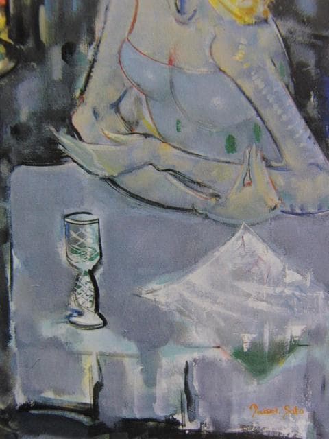 佐藤泰正「夜のしらべ」、希少画集より、状態良好、新品高級額装付