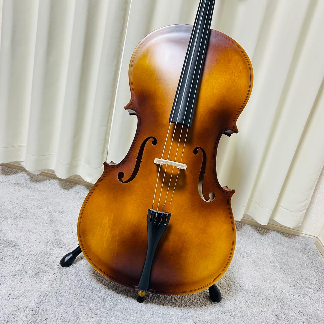 【極美品】チェロ 4/4フルサイズ 弓付き 入門 初心者 弦楽器