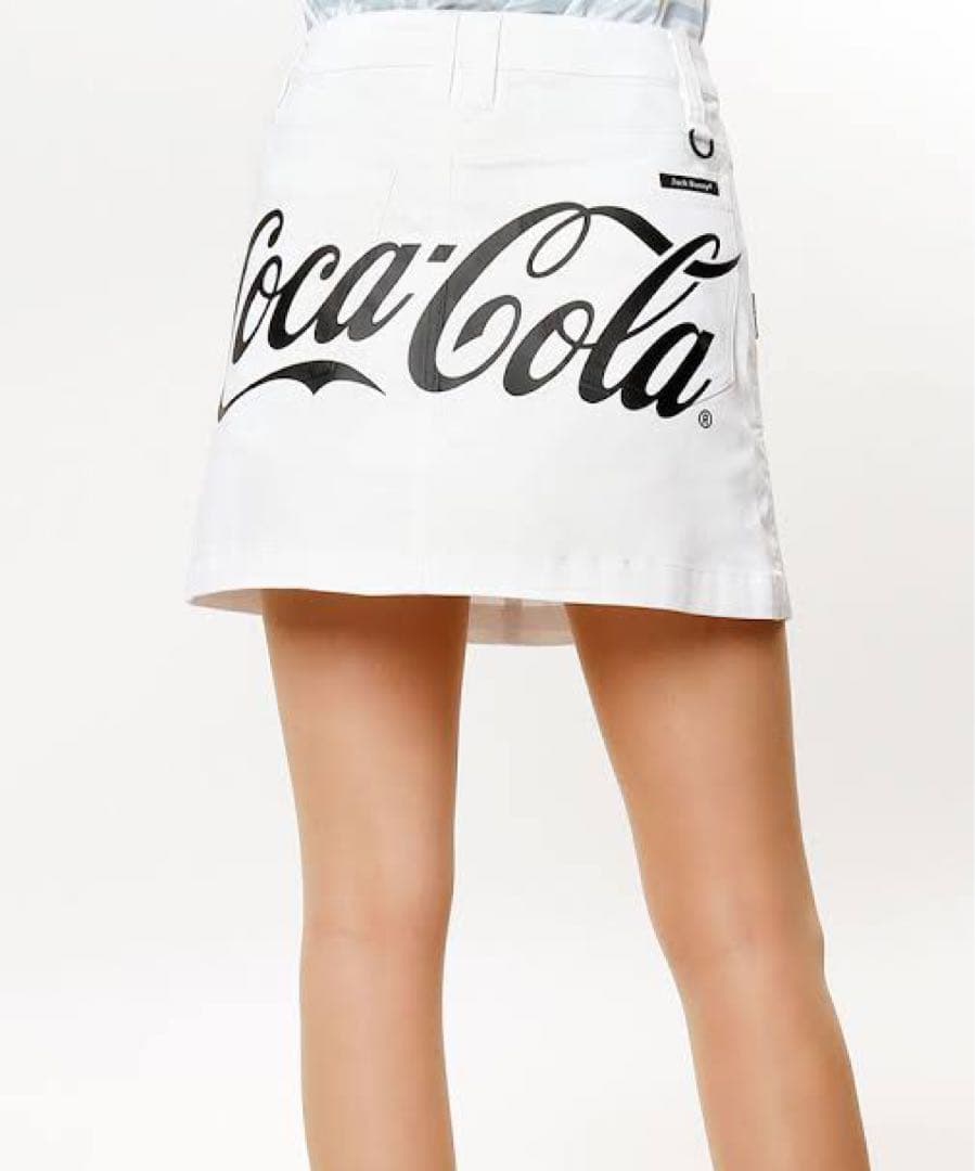 【美品】Jack Bunny!!×Coca-Cola インナー付 スカート ロゴ