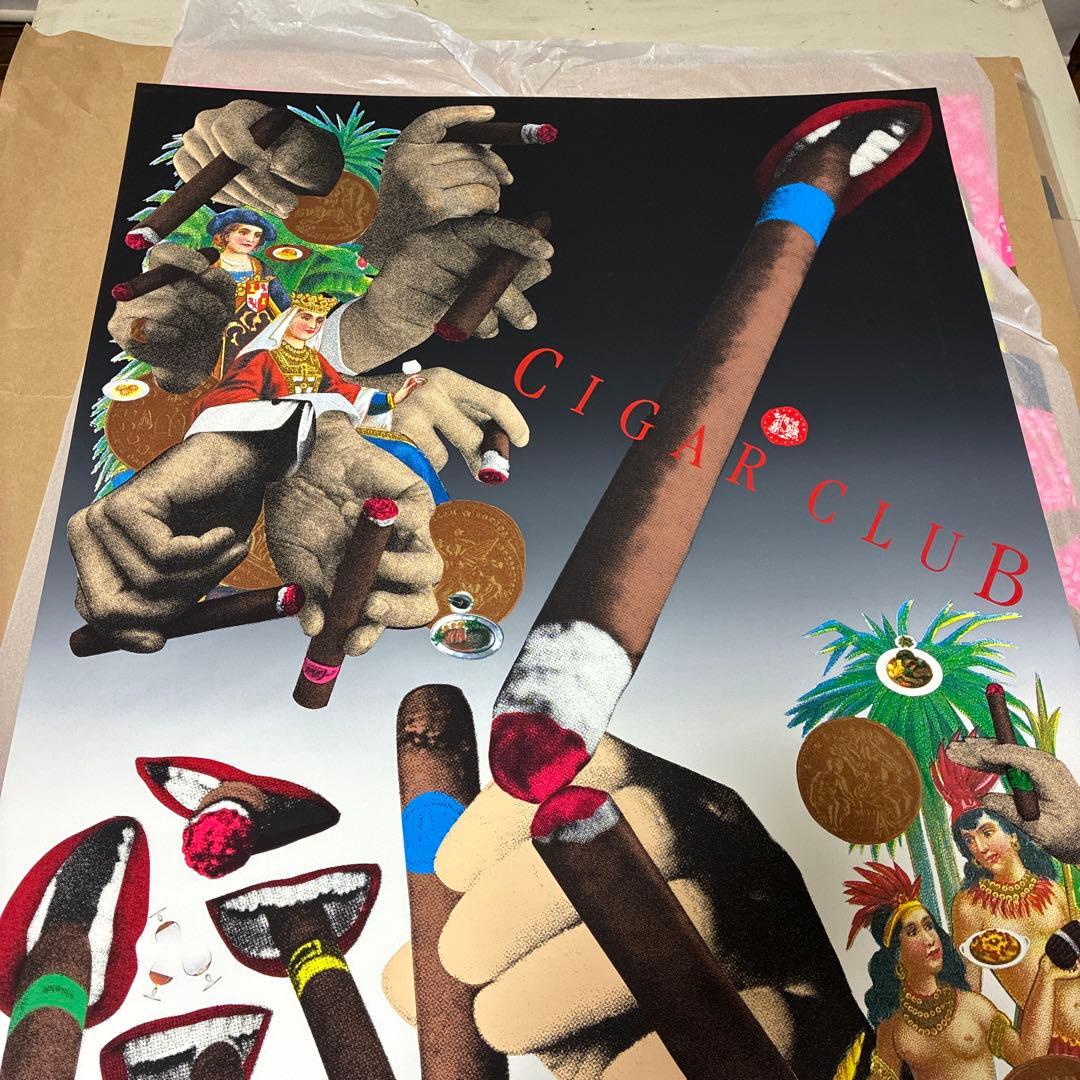 横尾忠則ポスター★CIGAR CLUB ★シルクスクリーン