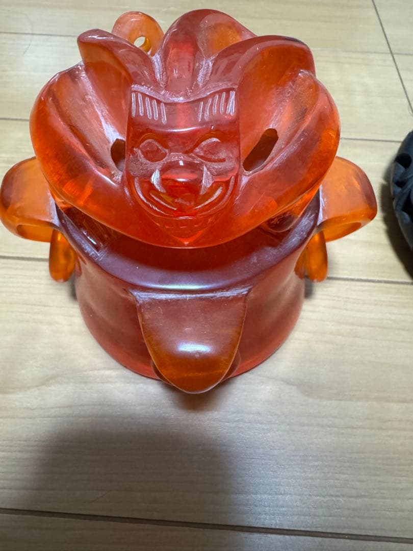 飾香炉 中国古玩 古美術 料器 樹脂瑠璃 三足龍頭獅子紐 木座含め高30cm