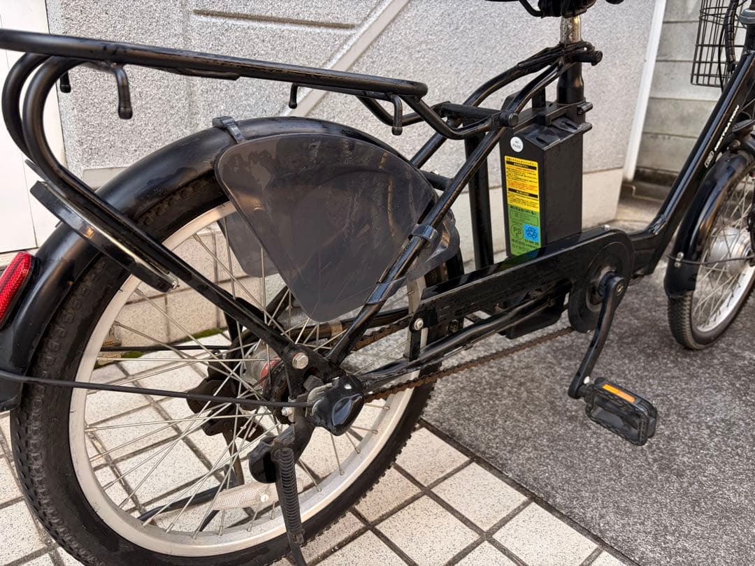 電動アシスト自転車 ブラック 前カゴ付き