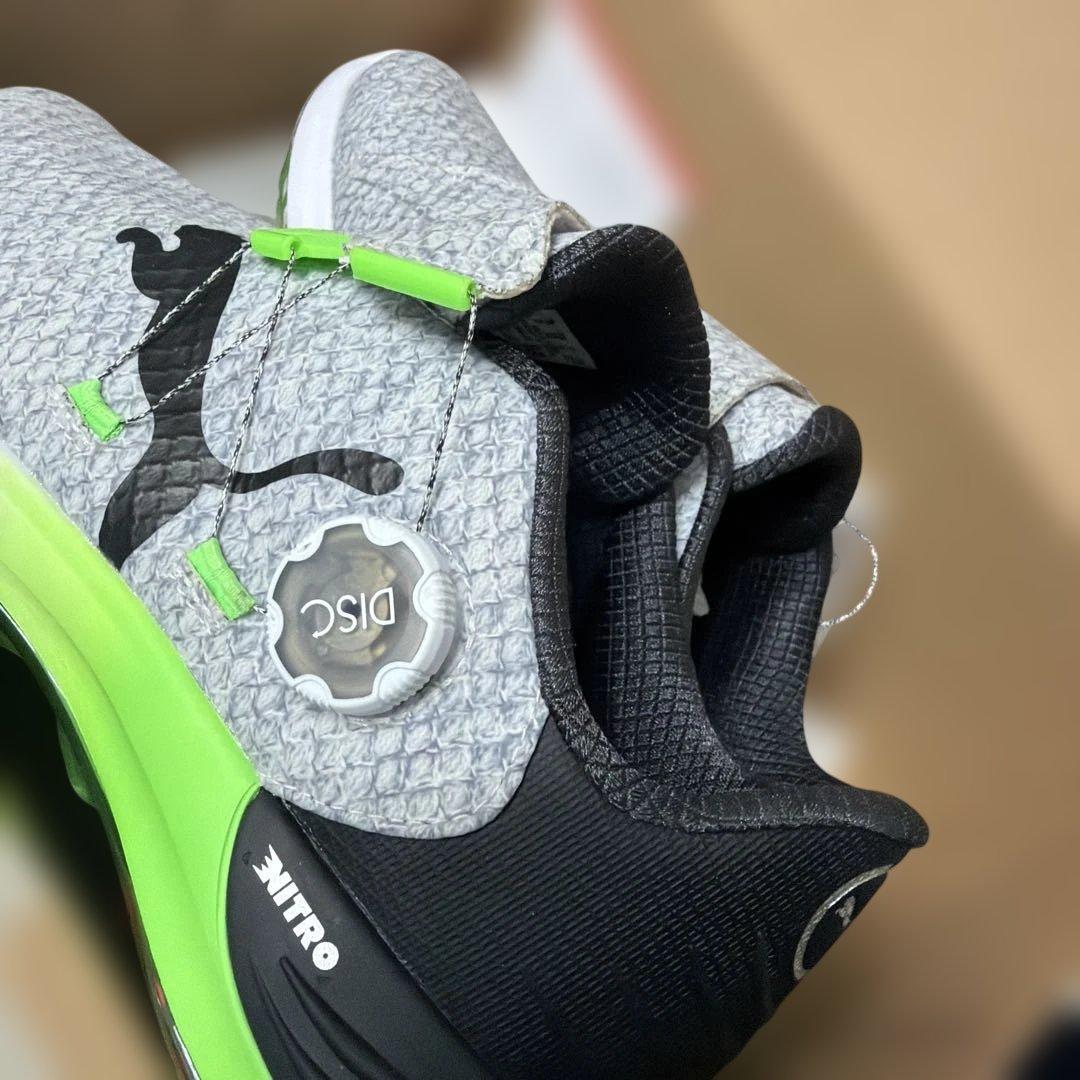 Puma DISC ゴルフシューズ グレー/グリーン27.0