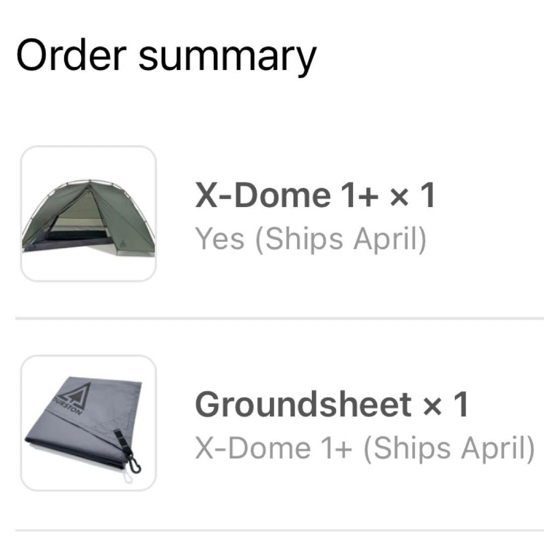 新品未使用 Durston X-DOME 1+